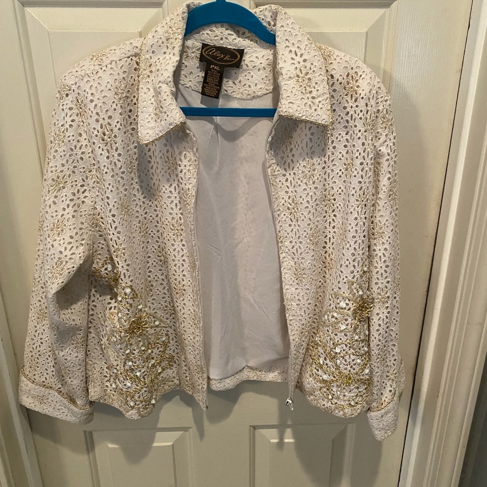 Alex Ku Embroided Jacket Size 16